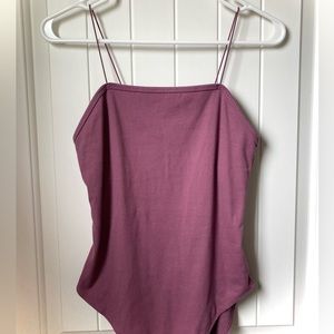 Wild Fable bodysuit — ribbed with spaghetti straps